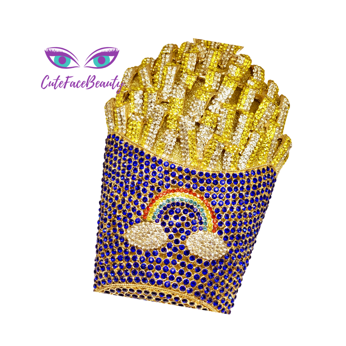 French Fry Crystal Rhinestones Handbag